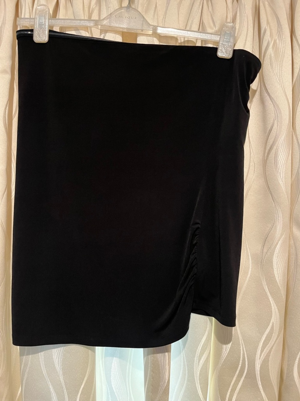 INC International Concepts Black Side-Ruched Mini Skirt